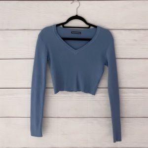 Brandy Melville Cropped Long Sleeve Tee